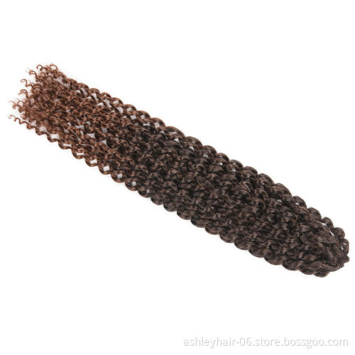 18 Inch High Quality Natural Look Water Wave Pre Looped Crochet Braid Synthetic Fiber Hair